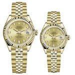 ساعت ست رولکس مدل دی جاست گلد صفحه طلایی ROLEX Date-Just