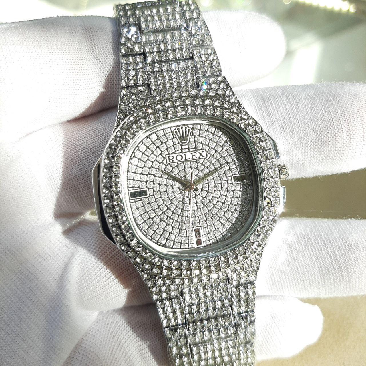 photo_2024-08-31_18-38-57 ساعت مچی فول نگین رولکس Rolex Date-Just Diamonds 14VA - Image 1
