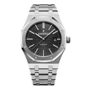 ساعت مچی اودمار پیگه سیلور صفحه مشکی مردانه Audemars Piguet Royal Oak 81219