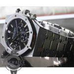 ساعت مچی اودمار پیگه سیلور کورنوگراف صفحه مشکی مردانه Audemars Piguet Royal Oak - Image 4