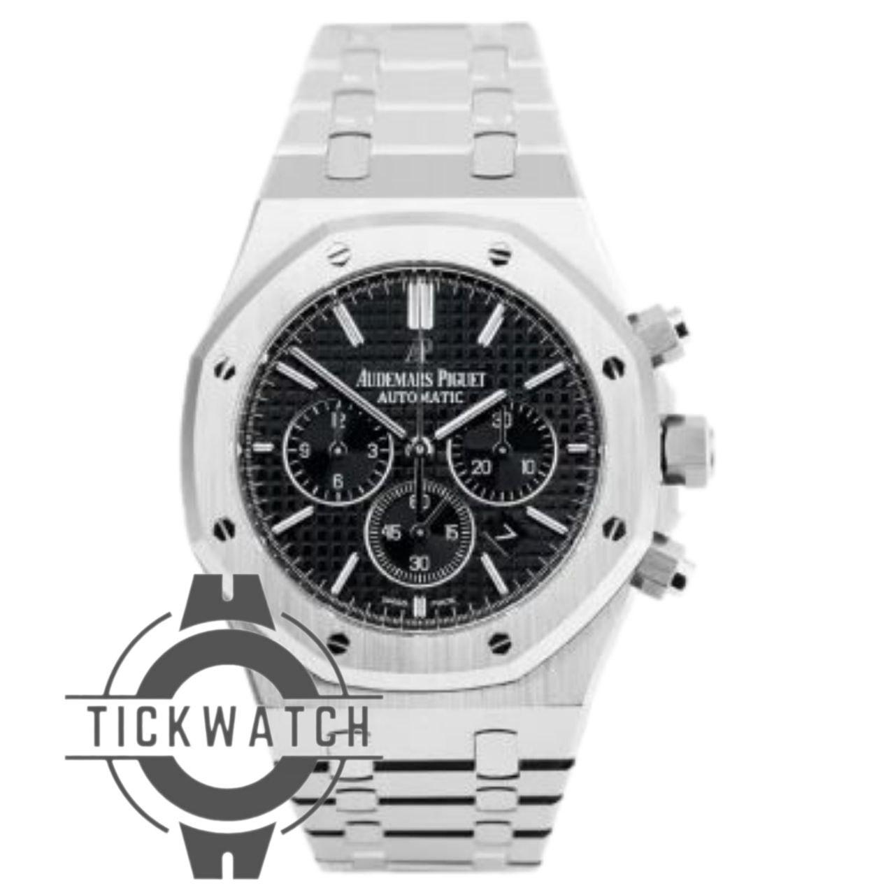 photo_2024-08-11_11-42-39 ساعت مچی اودمار پیگه سیلور کورنوگراف صفحه مشکی مردانه Audemars Piguet Royal Oak - Image 1