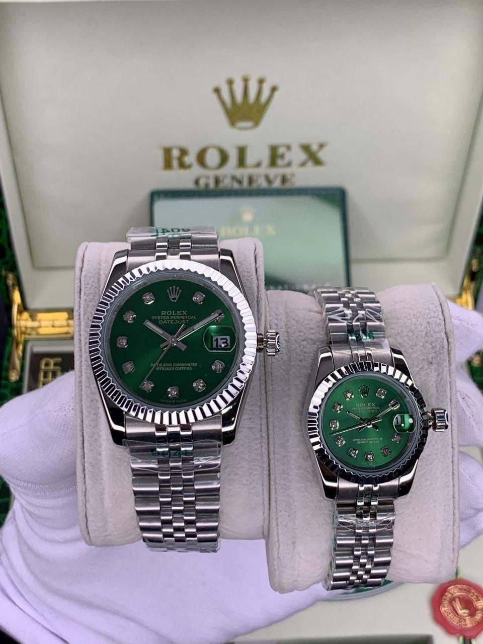 photo_2024-08-27_15-47-49 ساعت ست رولکس مدل دی جاست سیلور صفحه سبز ROLEX Date-Just - Image 1