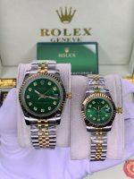 ساعت ست رولکس مدل دی جاست سیلور گلد صفحه سبز ROLEX Date-Just