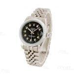 ساعت رولکس زنانه مدل دی جاست نقره ای صفحه مشکی ROLEX Date-Just - Image 5