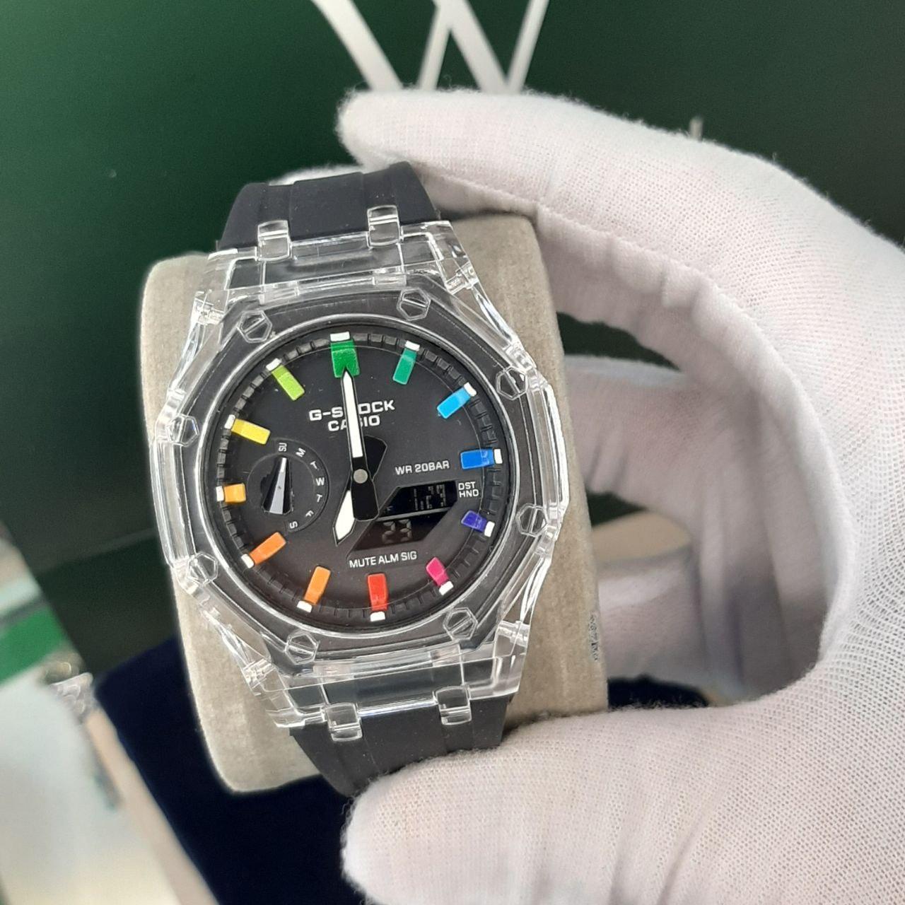 photo_2024-09-03_18-23-37 ساعت جی شاک پمپی G shock مشکی فول امکانات مناسب اقایان و خانم ها - Image 1