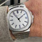 ساعت مچی پتک فیلیپ ناتیلوس مردانه صفحه سفید Patek Philippe - Image 3
