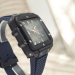 ساعت هابلوت مردانه مربعی سرمه ای Hublot Square Bang HS867G - Image 2