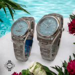 ساعت ست مردانه و زنانه رولکس پرپچوال صفحه تیفانی 01463 RRolex Oyster Perpetual