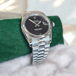 ساعت ست مردانه و زنانه رولکس پرپچوال سیلور صفحه مشکی 01463 Rolex Oyster Perpetual - Image 10
