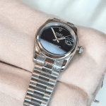 ساعت ست مردانه و زنانه رولکس پرپچوال سیلور صفحه مشکی 01463 Rolex Oyster Perpetual - Image 9