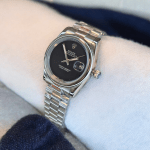ساعت ست مردانه و زنانه رولکس پرپچوال سیلور صفحه مشکی 01463 Rolex Oyster Perpetual - Image 8