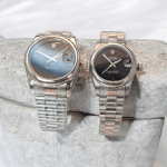 ساعت ست مردانه و زنانه رولکس پرپچوال سیلور صفحه مشکی 01463 Rolex Oyster Perpetual - Image 3