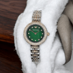 ساعت زنانه فلزی امپریو آرمانی موتور ژاپنی اصلی صفحه سبز یشمی صدفی سلطانی EMPORIO ARMANI AR 11222 - Image 3
