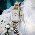 ساعت دنیل ولینگتون زنانه مستطیلی طلایی سیلور صفحه سفید DW-4385-L - Image 4