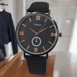 ساعت تیسوت مردانه بند چرم مشکی کلاسیک Tissot