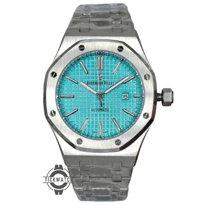 Photoroom-20250118_201822 ساعت ای پی (AP)مردانه سیلور صفحه تیفانی Audemars Piguet - Image 1