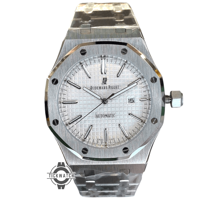 Photoroom-20250118_205151 ساعت ای پی (AP)مردانه سیلور صفحه سفید Audemars Piguet - Image 1