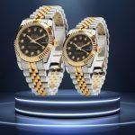 ساعت مچی رولکس دیت جاست سیلور طلایی صفحه مشکی اندکس نگین (تک و ست) Rolex Datejust - Image 2