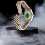 ساعت مچی رولکس دیت جاست سیلور طلایی صفحه مشکی اندکس نگین (تک و ست) Rolex Datejust - Image 4