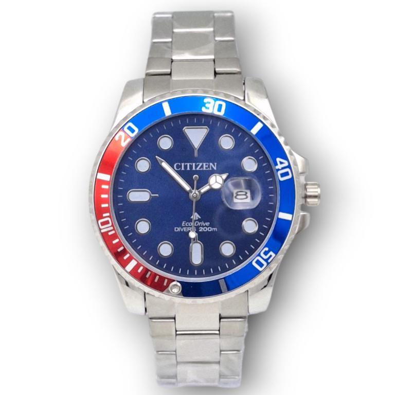 photo_2025-06-07_22-24-45 (2) ساعت مچی مردانه سیتیزن اکو درایو Citizen Eco-Drive بند استیل ضدآب بزل گردان با تقویم 31 روزه و قفل اصلی - Image 1