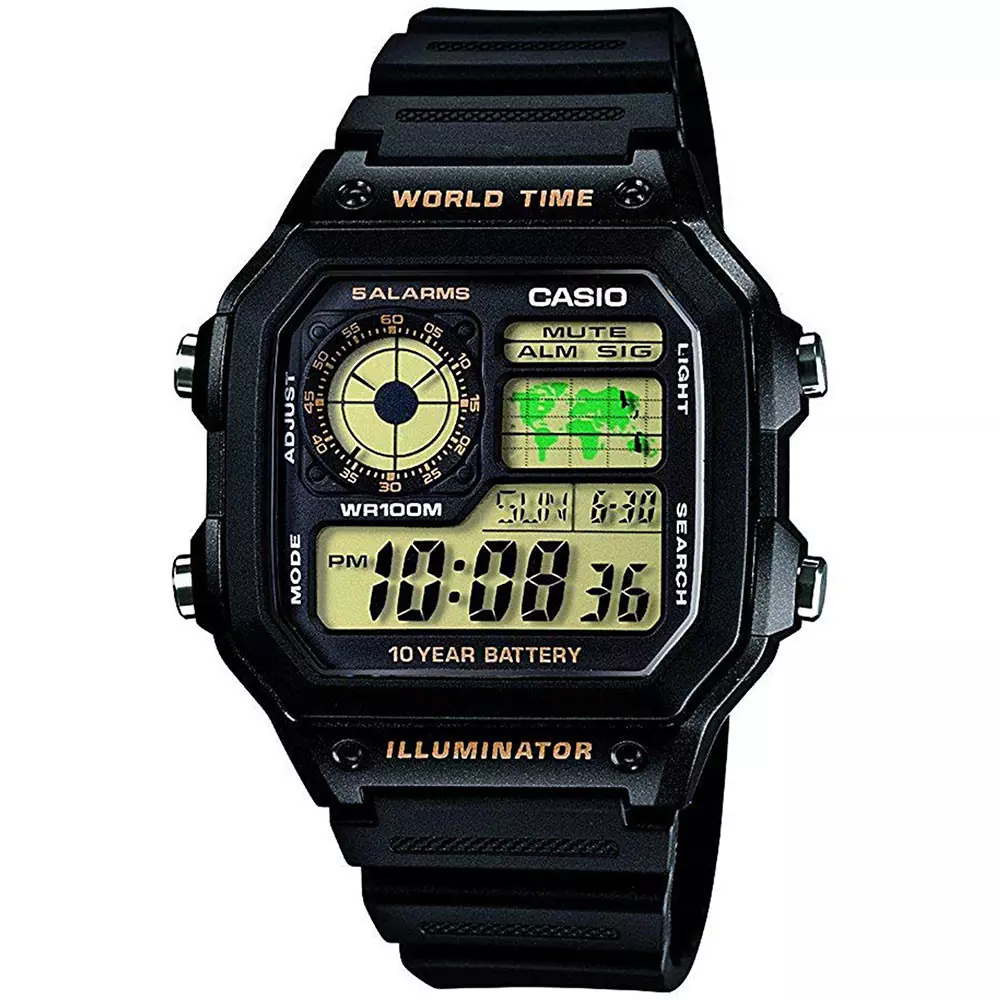 Casio Ae 1200Wh 1Bvdf Mens Watch Front View