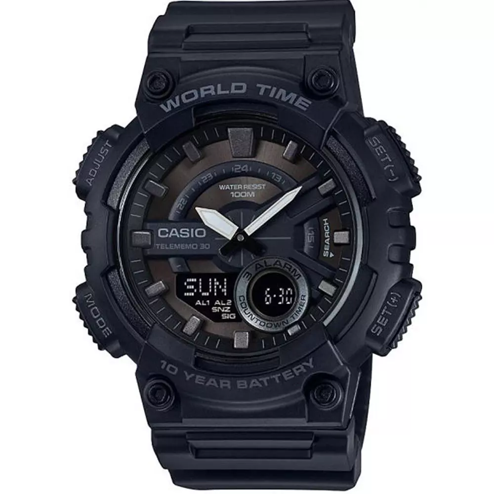 Casio Aeq 110W 1Bvdf Mens اسپرت Watch Front View