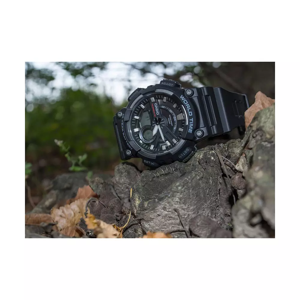 Casio Aeq 110W 1Bvdf Mens اسپرت Watch Side View