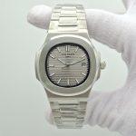 ساعت مردانه پتک فیلیپ ناتیلوس صفحه طوسی موتور ژاپن Patek Philippe