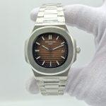 ساعت مردانه پتک فیلیپ ناتیلوس صفحه قهوه ای(نسکافه ای) موتور ژاپن Patek Philippe