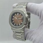 ساعت مردانه پتک فیلیپ ناتیلوس صفحه قهوه ای(نسکافه ای) موتور ژاپن Patek Philippe - Image 3