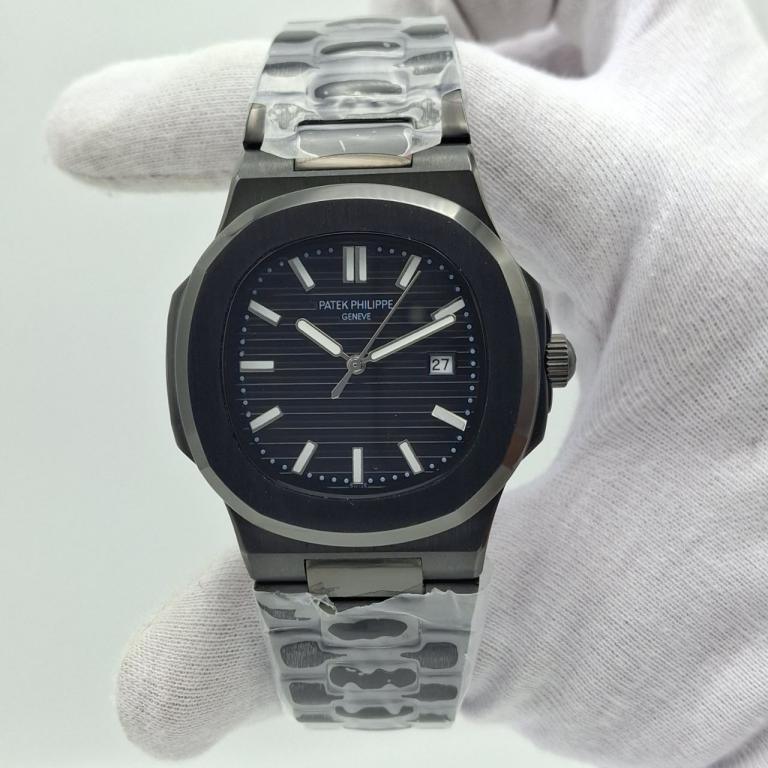 photo_2025-07-27_22-16-14 ساعت مردانه پتک فیلیپ ناتیلوس تمام مشکی موتور ژاپن Patek Philippe - Image 1