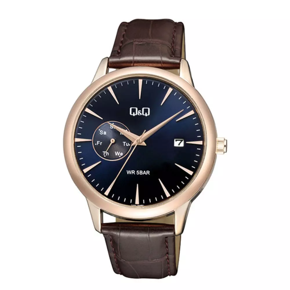 Q&Q A12A 003Py Mens Classic Watch Front View