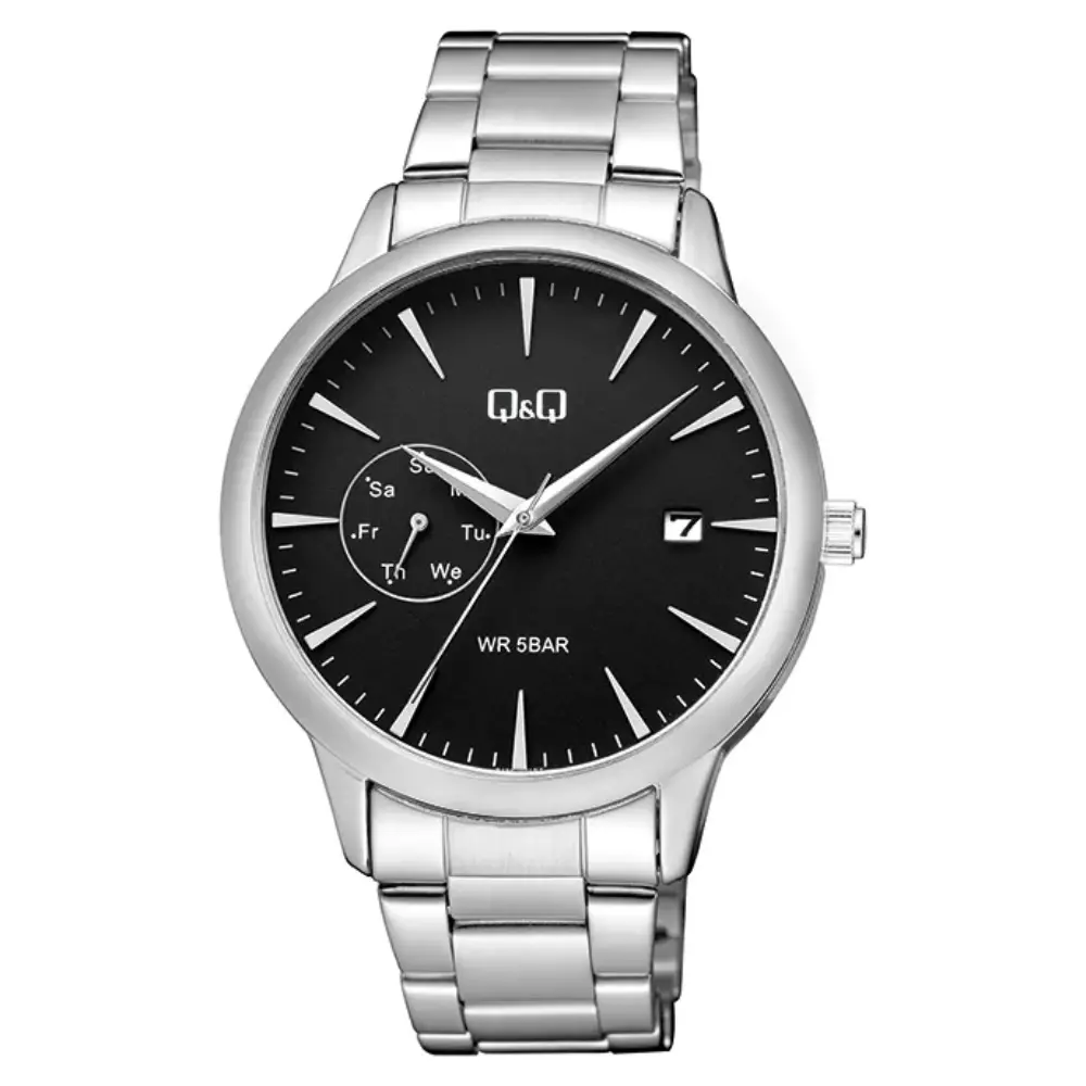 Q&Q A12A 009Py Mens Classic Watch Front View