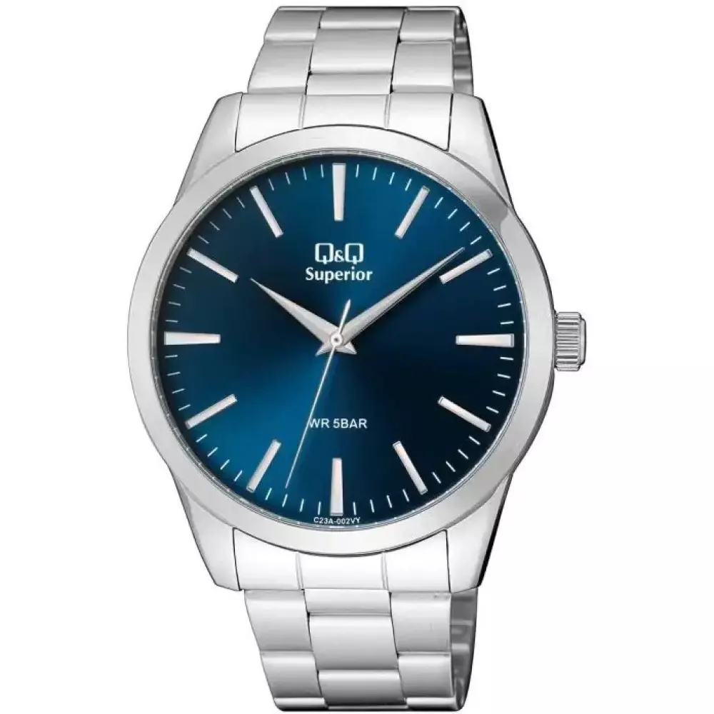 Q&Q C23A 002Vy Mens Classic Watch Front View