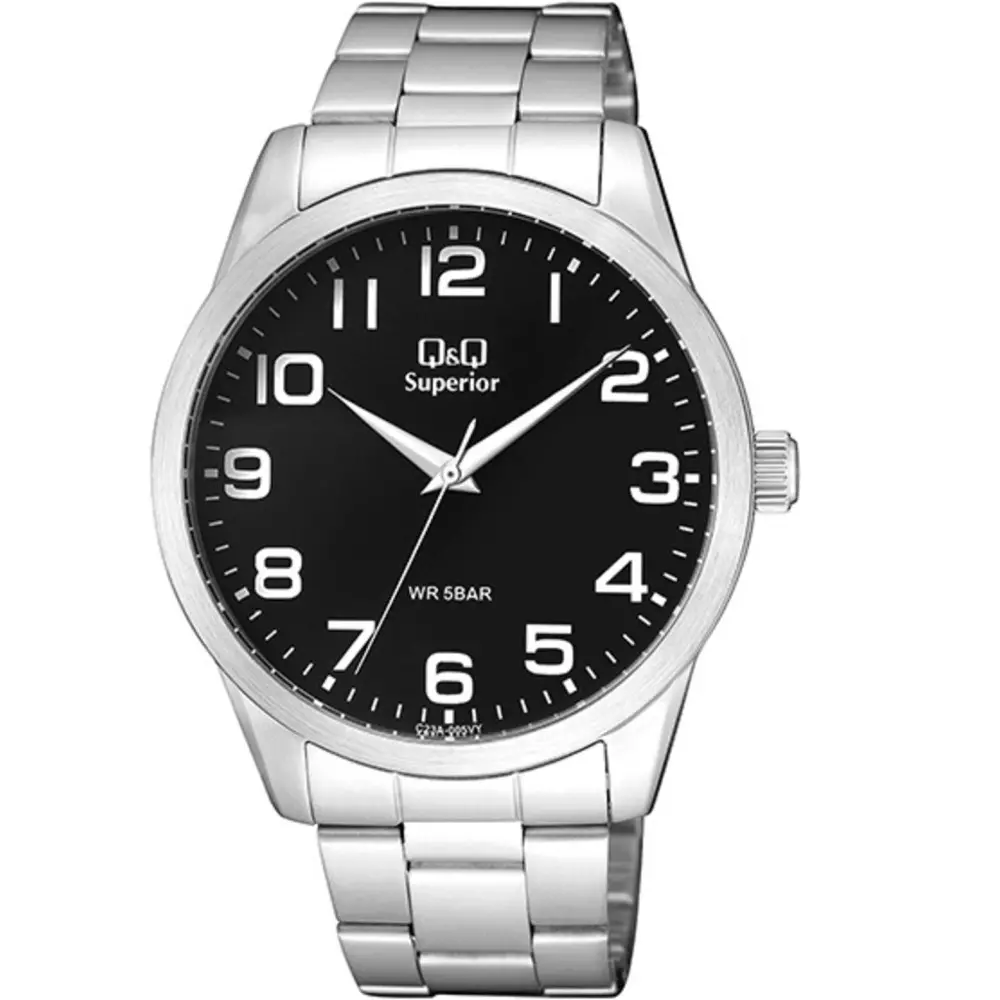 Q&Q C23A 005Vy Mens Classic Watch Front View