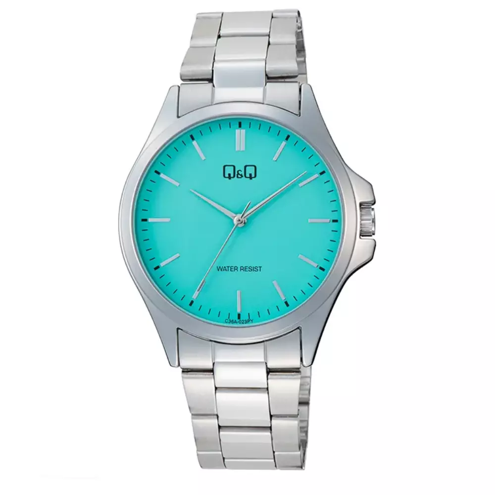 Q&Q C36A 023Py Mens Classic Watch Front View