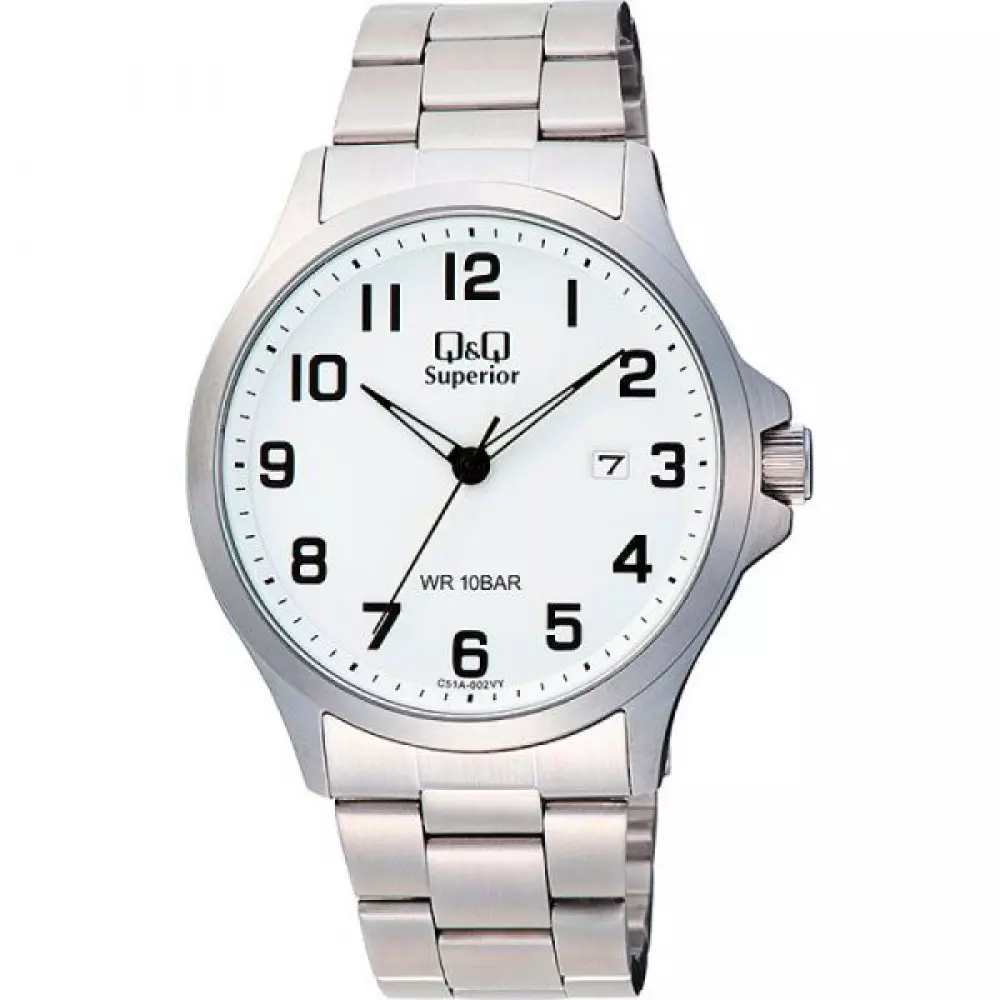 Q&Q C51A 002Vy Mens Classic Watch Front View