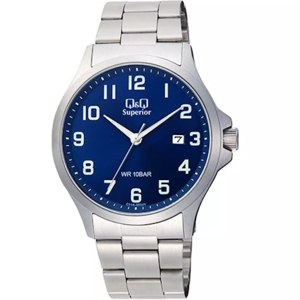 Q&Q C51A 003Vy Mens Classic Watch Front View
