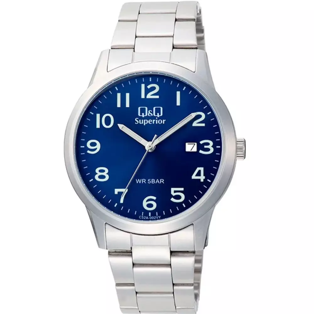 Q&Q C52A 002Vy Mens Classic Watch Front View