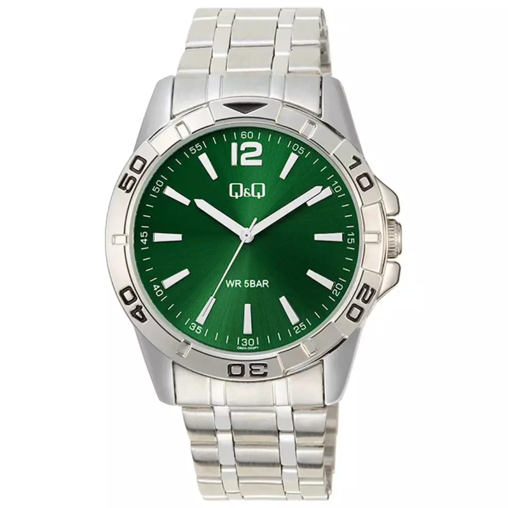 Q&Q Q60A 003Py Mens Classic Watch Front View