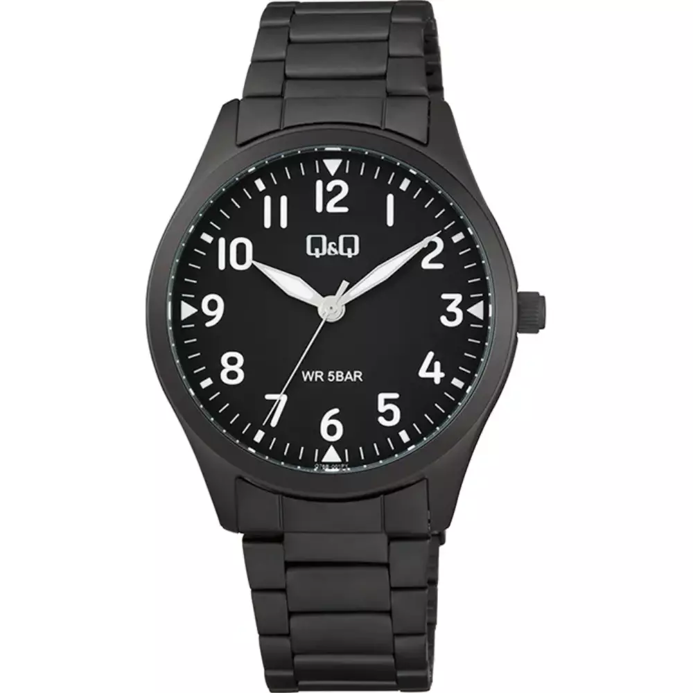 Q&Q Q76B 001Py Mens Classic Watch Front View