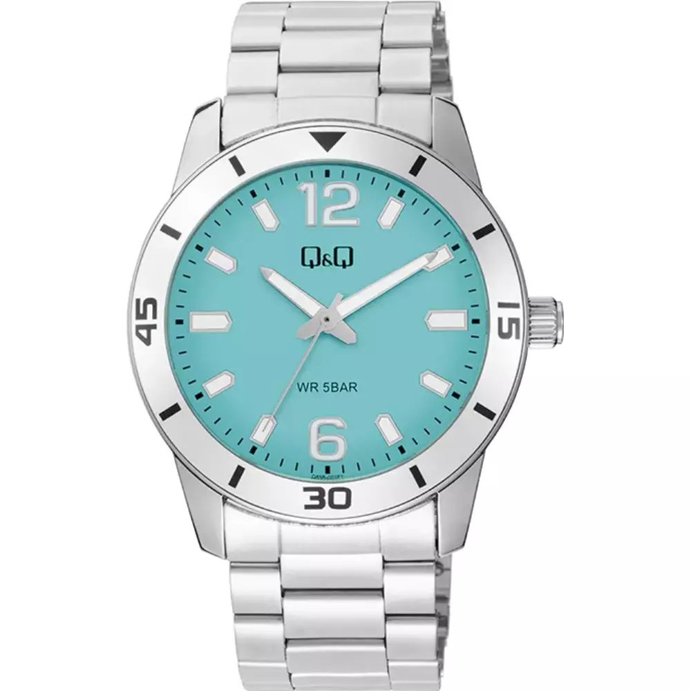 Q&Q Q85B 001Py Mens Classic Watch Front View