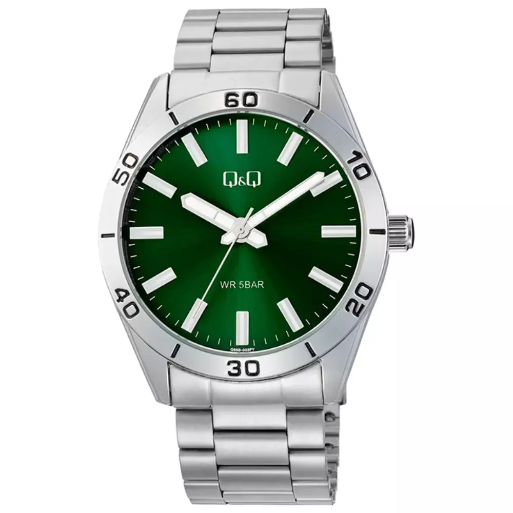 Q&Q Q86B 003Py Mens Classic Watch Front View