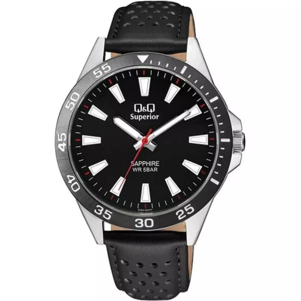 Q&Q S08A 004Py Mens Classic Watch Front View