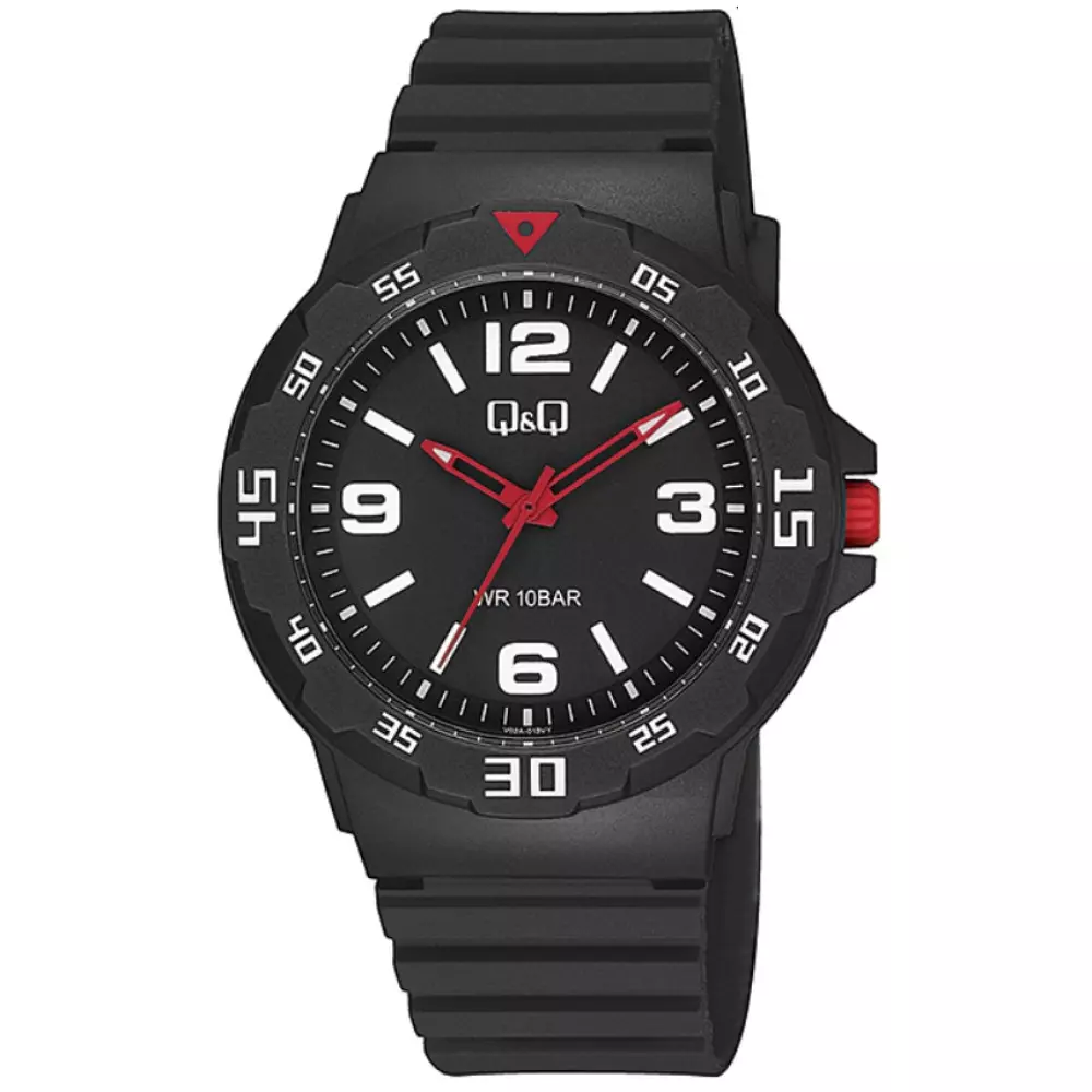 Q&Q V02A 013Vy Mens اسپرت Watch Front View