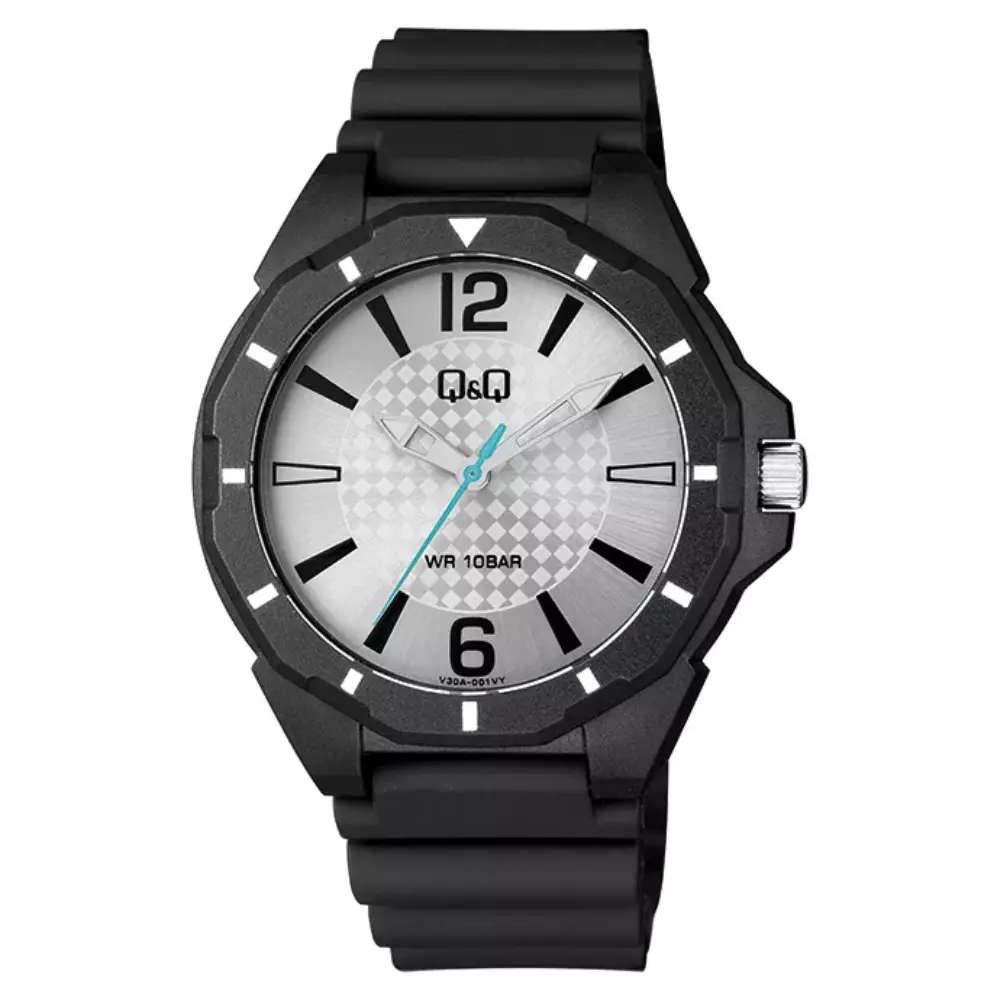 Q&Q V30A 001Vy Mens Classic Watch Front View