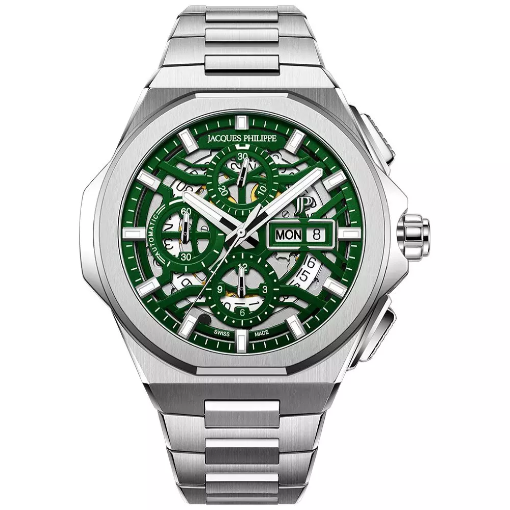 Jacques Philippe Jpagc6413X6Grn Mens Classic Watch Front View