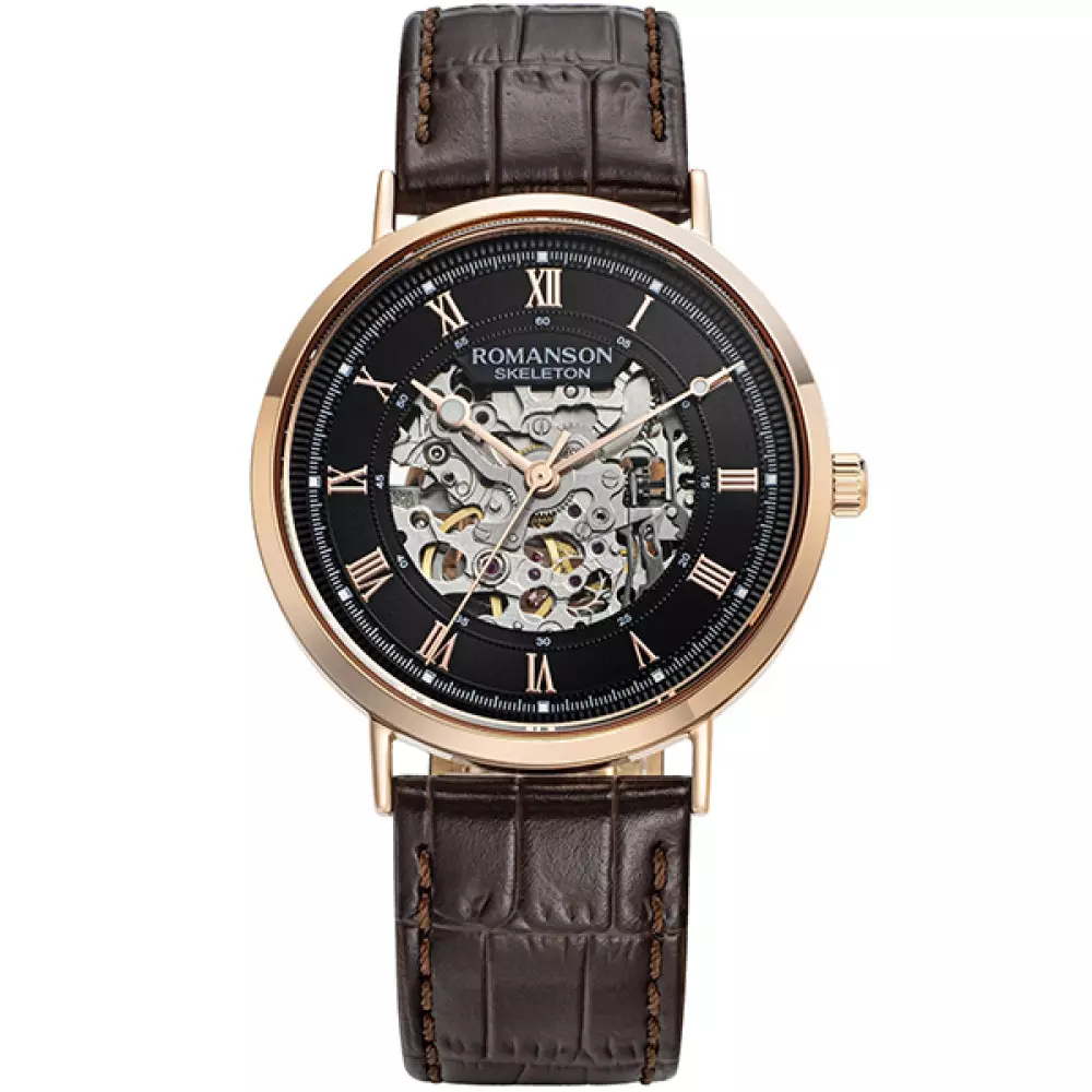 Romanson Tl2001Ombra37R Bk Mens Classic Watch Front View