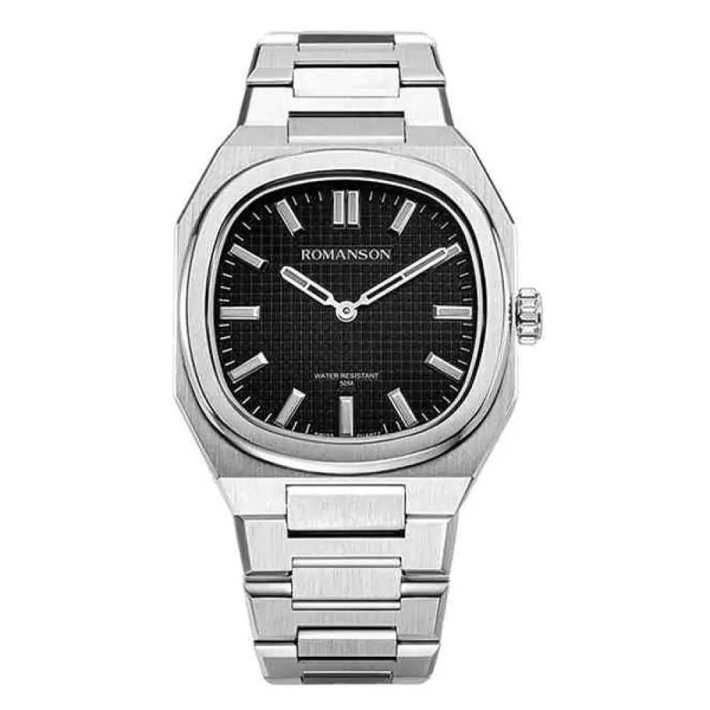 Romanson Tm4Bf009Mmwwa32W Bk Mens Classic Watch Front View