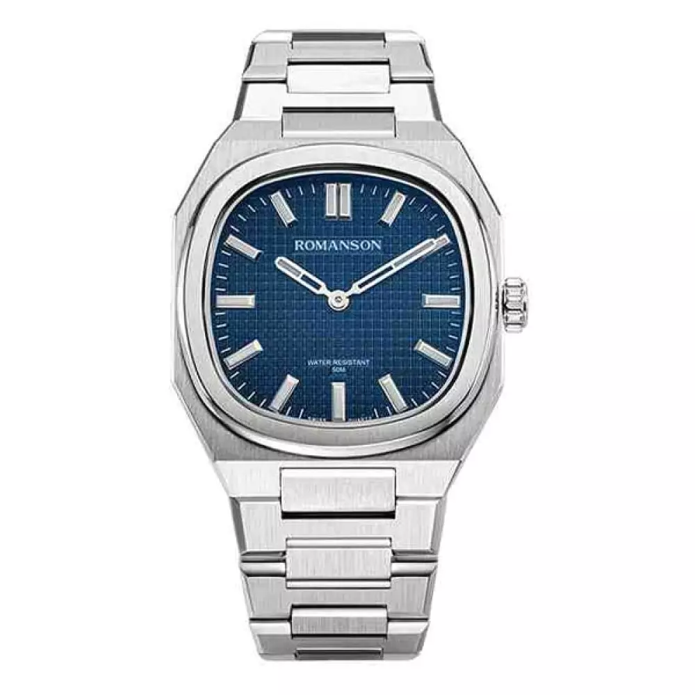 Romanson Tm4Bf009Mmwwan2W Navy Mens Classic Watch Front View